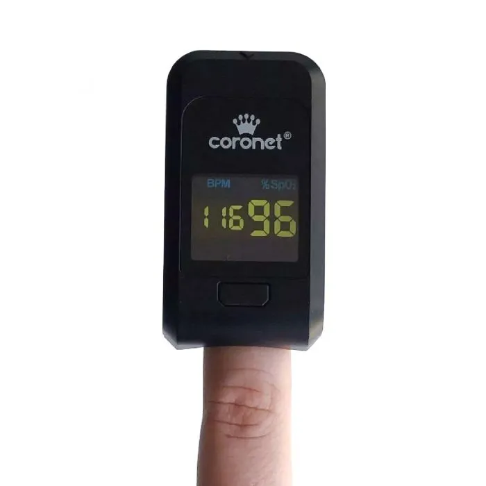 OXIMETRO DE PULSO SIN CURVA  CORONET POD-2 NEGRO