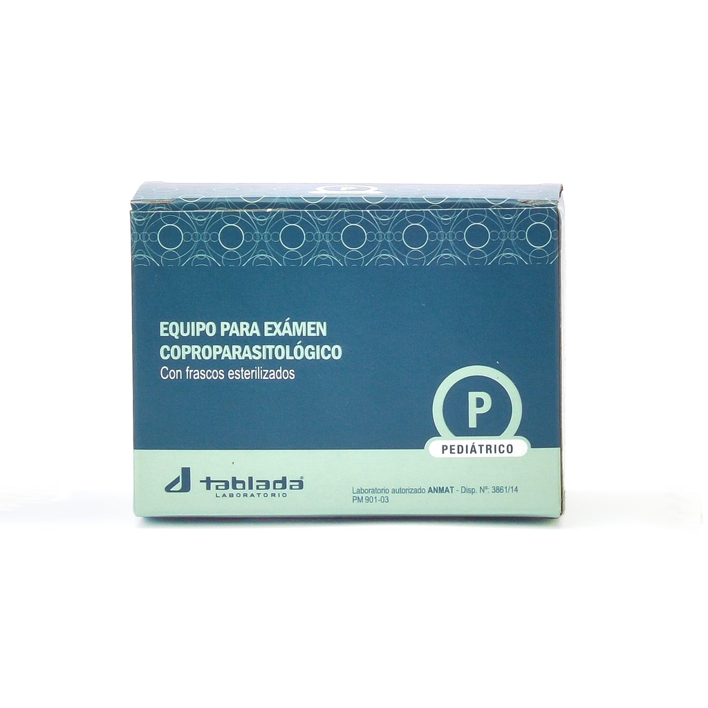 EQUIPO COPROPARASITOLOGICO PEDIATRICO C/ HISOPO TABLADA
