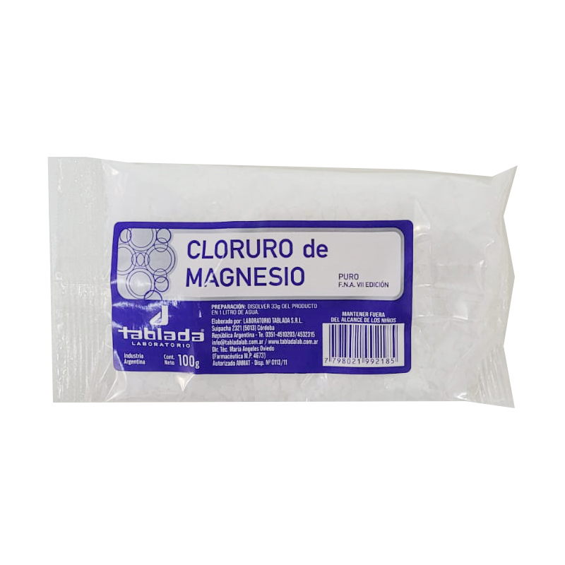 CLORURO DE MAGNESIO x 100grs SOBRE TABLADA