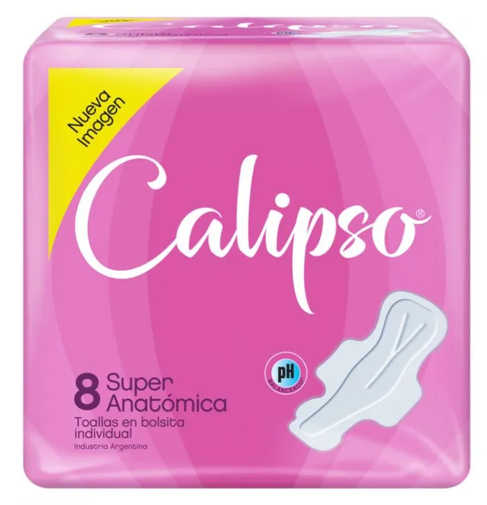 TOALLAS CALIPSO SUPER ANAT. C/CALE X8 ( 101729 )(010059)