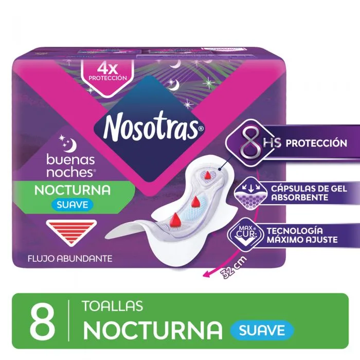 TOALLAS NOSOTRAS BN TELA CURMAX X 8 (110261)(010067)