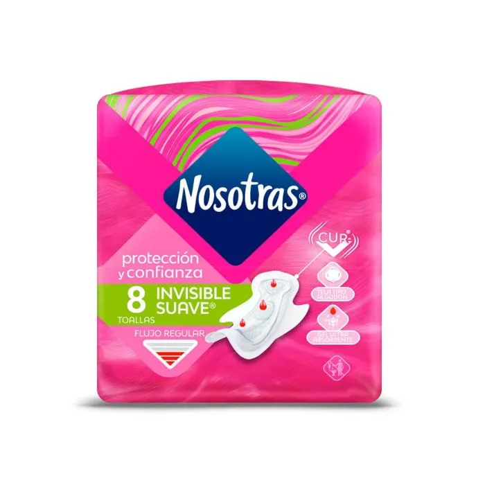 TOALLAS NOSOTRAS INVISIBLE CUR V C/CALE X 8 (110282)(010068)