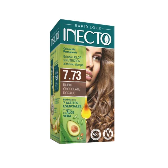 [F04028476] TINTURA RAPID KIT RUBIO CHOCOLATE DORADO Nª 7.73 INECTO (011780)