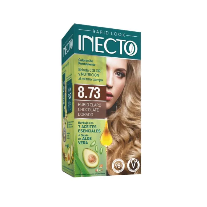 [F04028479] TINTURA RAPID KIT RUBIO CLARO CHOCOLATE DORADO Nª 8.73 INECTO (011783)