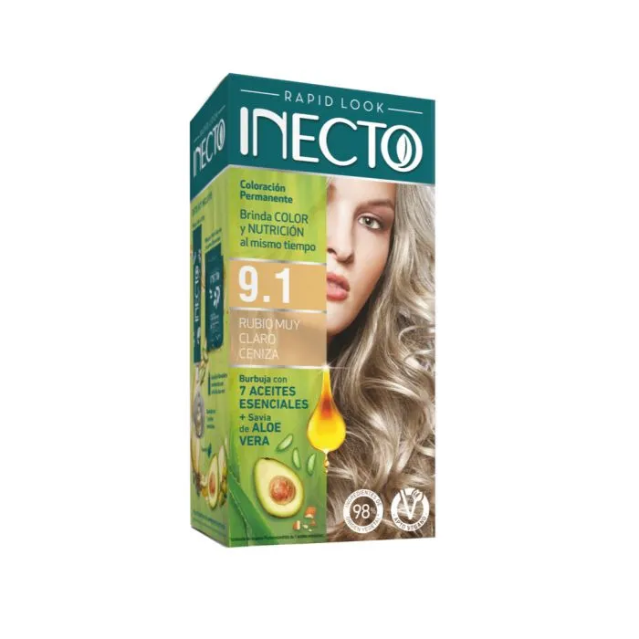 [F04028480] TINTURA RAPID KIT RUBIO MUY CLARO CENIZA Nª 9.1 INECTO (011789)