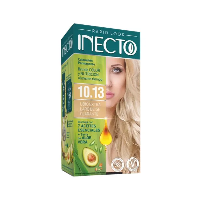 [F04028482] TINTURA RAPID KIT RUBIO EXTRA CLARO BEIGE ACLARANTE Nª 10.13 INECTO (011791)
