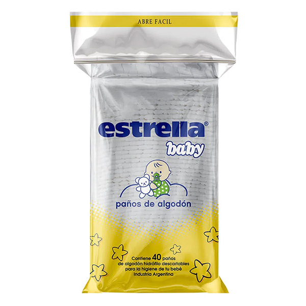 [F04026825] PAÑOS ESTRELLA BABY x 40 UNID
