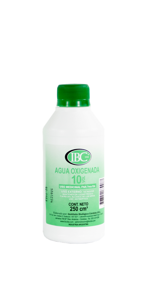[F03023113] AGUA OXIGENADA 10 VOL  x  250ml IBC