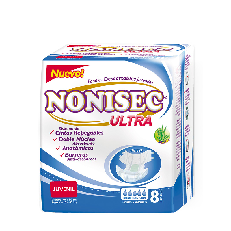 [F04025976] PAÑAL ADULTO JUVENIL  ANATOMICO MEDIANO x 8 NONISEC  (20 a 45kg) ( 11004)