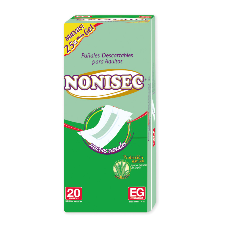 [F04025936] PAÑAL ADULTO RECTO XG  x 20 NONISEC (85 a 105 kg)(11107)