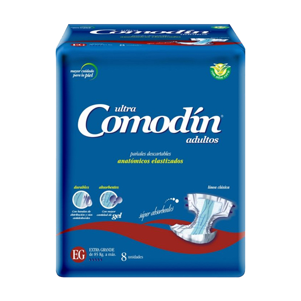 [F04025921] PAÑAL ADULTO ANATOMICO XG  x 8 COMODIN