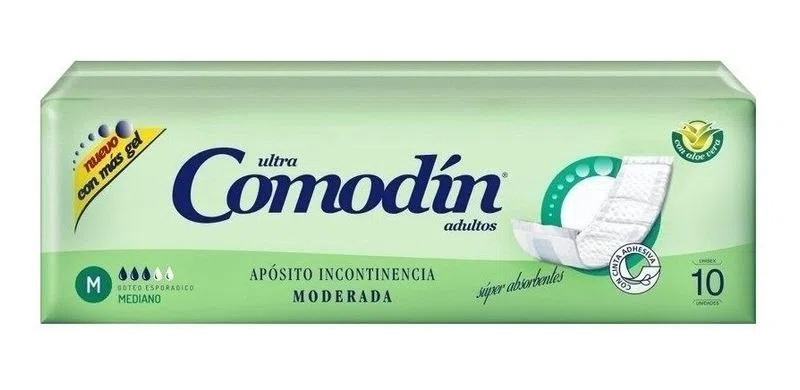APOSITO P/ INCONTINENCIA MODERADA MEDIANO  X 10 COMODIN