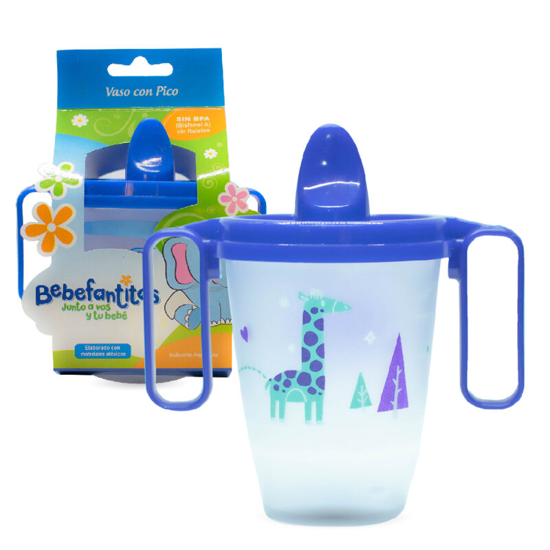 [F04027810] VASO CON PICO PLASTICO BEBEFANTITO