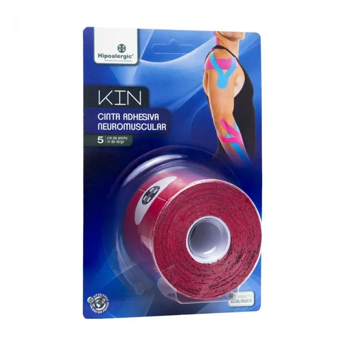 CINTA ADHES. NEUROMUSCULAR  KIN 5CM X 5 MT ROJO HIPOALERGIC BLISTER