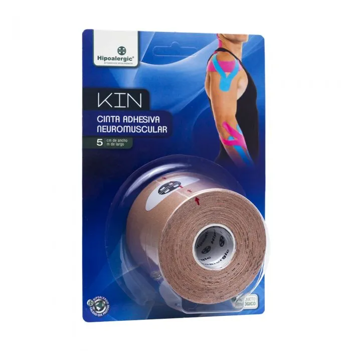 CINTA ADHES. NEUROMUSCULAR  KIN 5CM X 5 MT. BEIGE HIPOALERGIC BLISTER