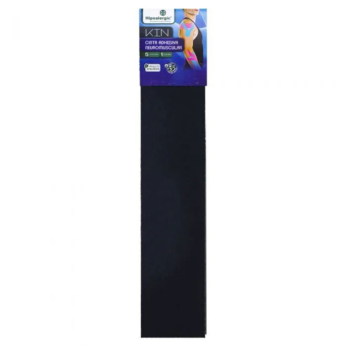 [F10024305] CINTA ADHES. NEUROMUSCULAR  TIRA IND. 5CM X 1 KIN NEGRO HIPOALERGIC
