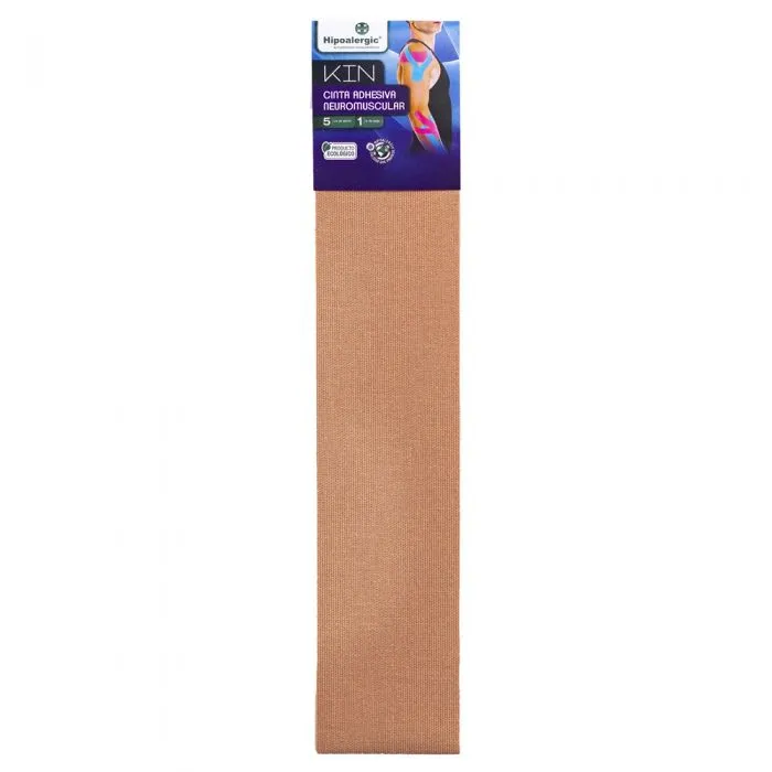 [F10024309] CINTA ADHES. NEUROMUSCULAR  TIRA IND. 5CM X 1 KIN BEIGE  HIPOALERGIC