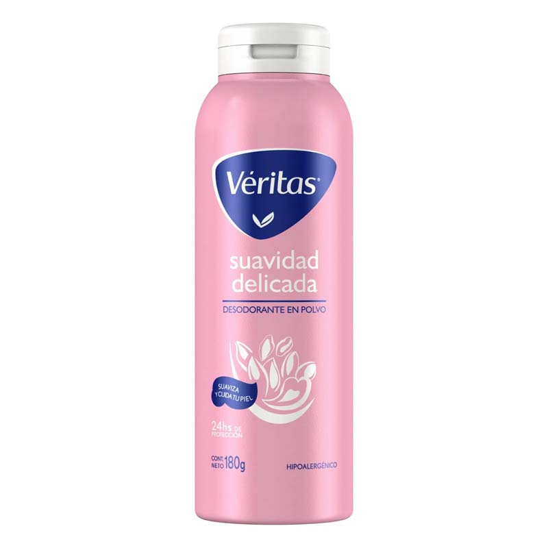 [F04027306] POLVO DES. SUAVIDAD DELICADA ROSADO X 180 G ( 986) VERITAS