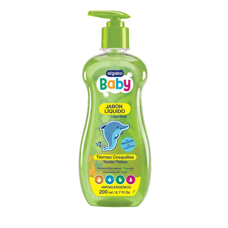 [F04027436] JABON liq TIERNAS COSQUILLAS c/valv 200 ml  (3340362) BABY ALGABO
