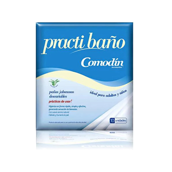 [F04027001] PAÑO JABONOSO CON ALOEVERA X 10 PRACTI BAÑO 20X20  COMODIN (361111)