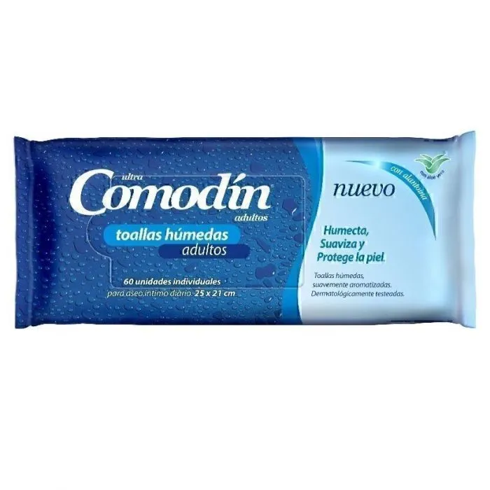 [F04025926] TOALLAS HUMEDAS  X 60 COMODIN ADULTOS