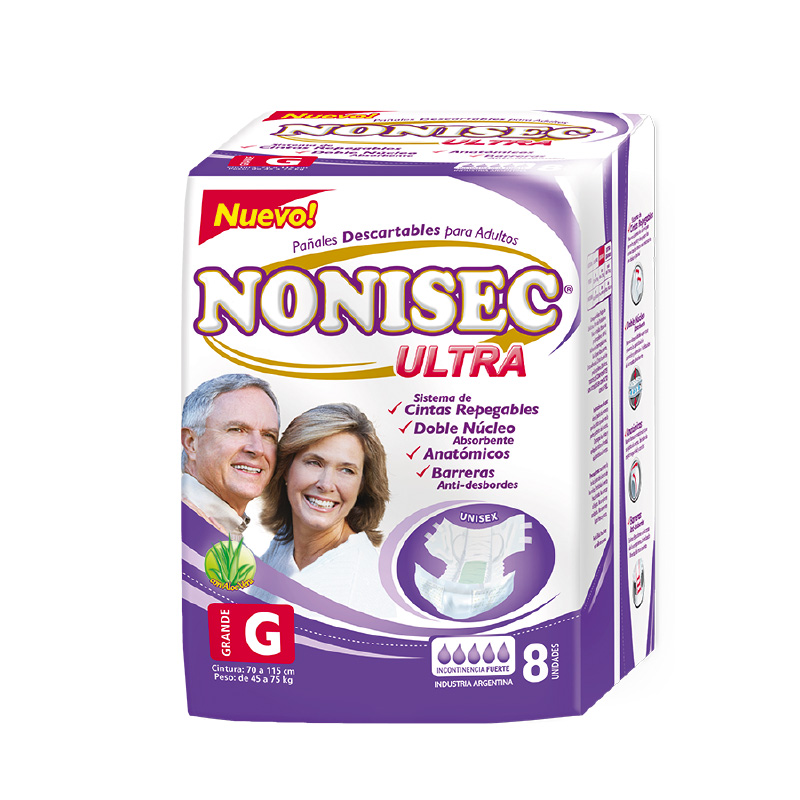 [F04025942] PAÑAL ADULTO ANATOMICO G x 8 NONISEC (ULTRA) (45 a75 k(41024)