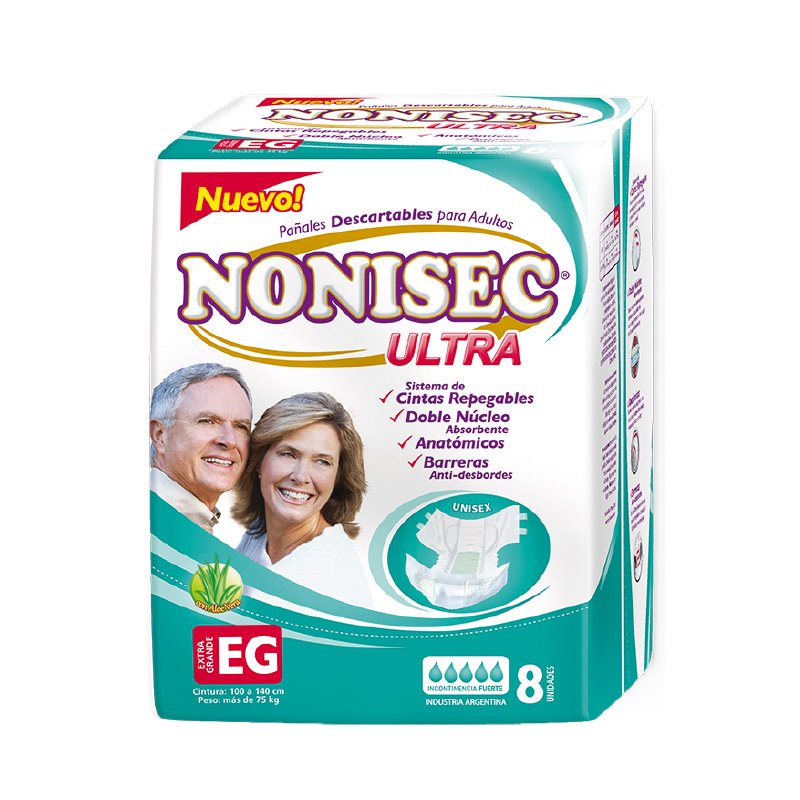 [F04025933] PAÑAL ADULTO ANATOMICO XG  x 8 NONISEC (ULTRA) 41025
