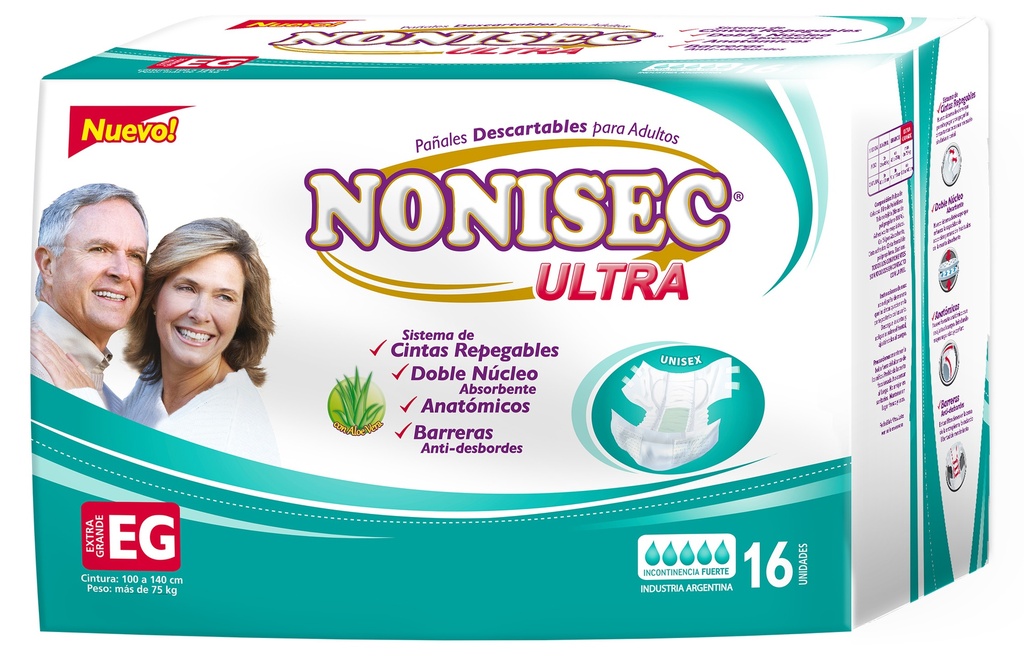 [F04025934] PAÑAL ADULTO ANATOMICO XG  x 16 NONISEC (ULTRA)(41027)