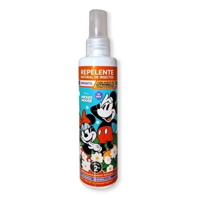 [F04028439] REPELENTE INFANTIL MICKEY MOUSE X100 ML 2HS C/ ACEITE DE CITRONELLA
