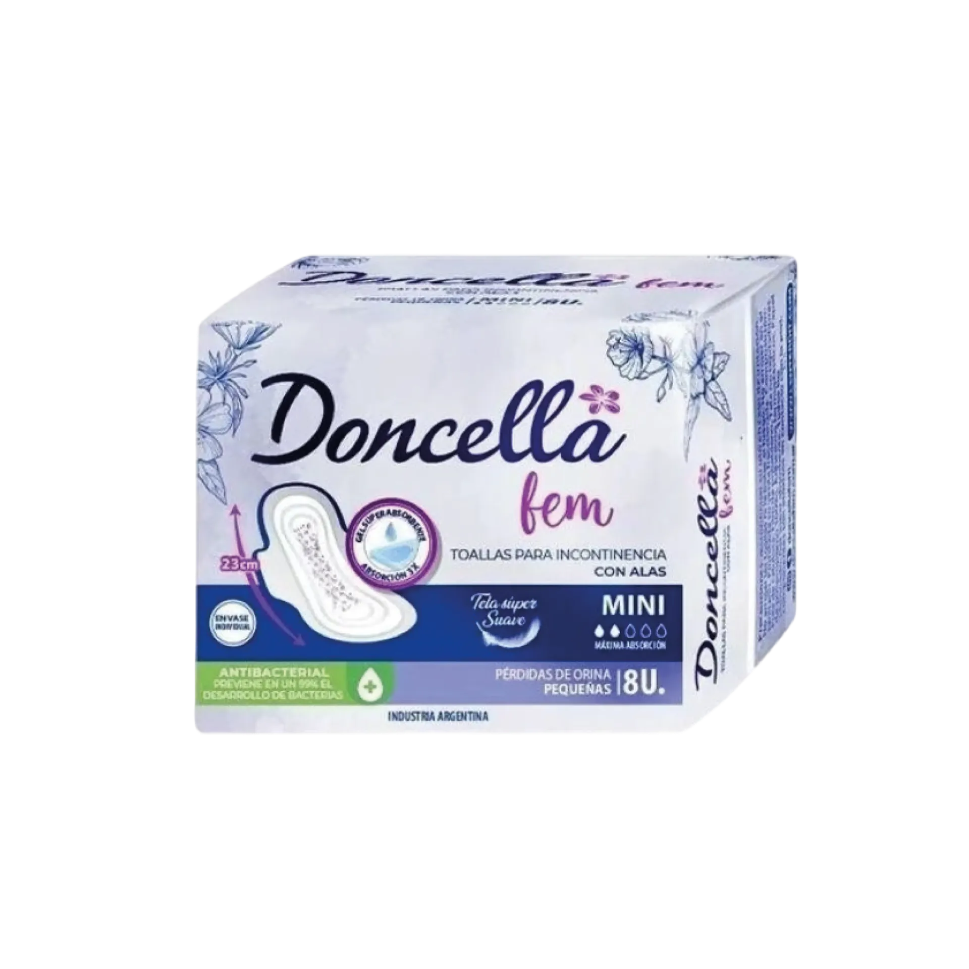 [F04028143] TOALLA INCONTINENCIA MINI DONCELLA FEM X 8 UN DONCELLA (51802)