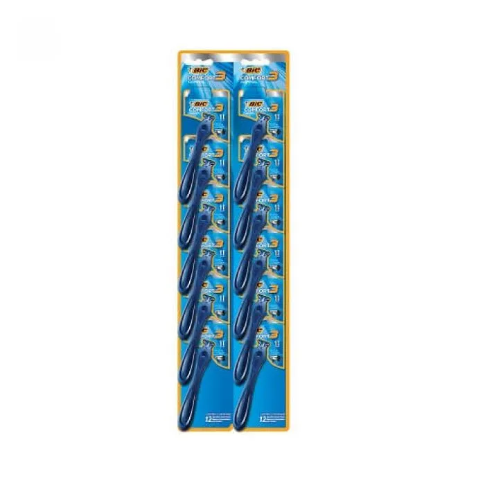 [F04028444] AFEITADORA BIC Comfort 3 Action Normal (Azul) X 12 ( 522799 )