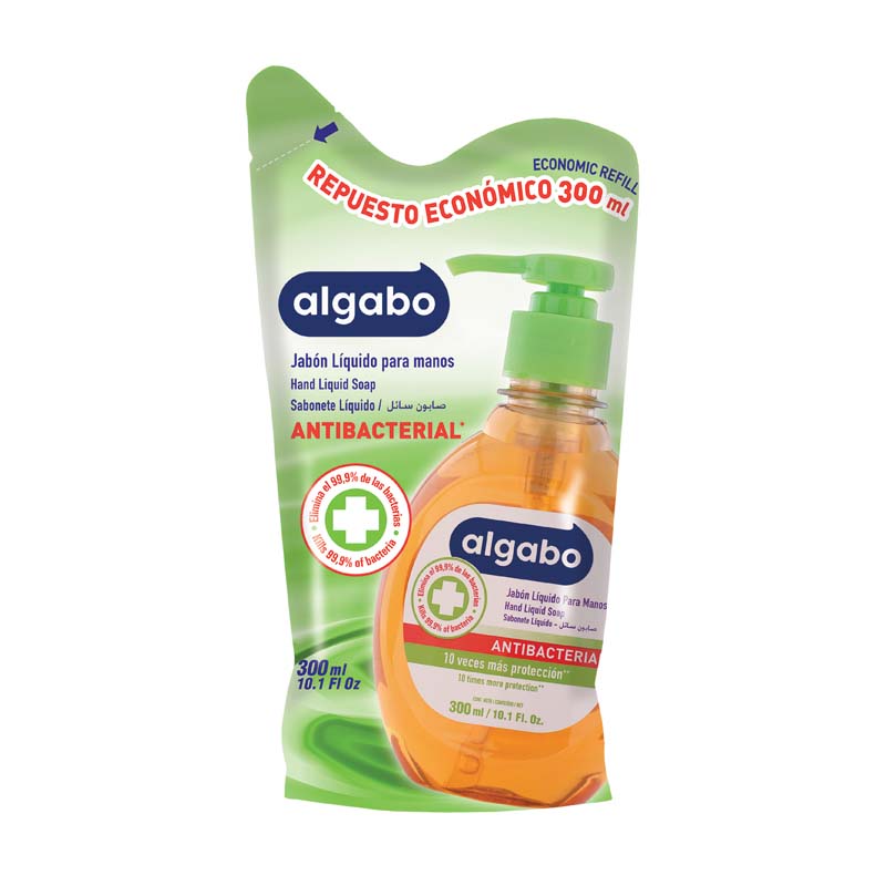 [F04027218] JABON liq ANTIBACTERIAL pack econ. 300 ml  (6040369) ALGABO
