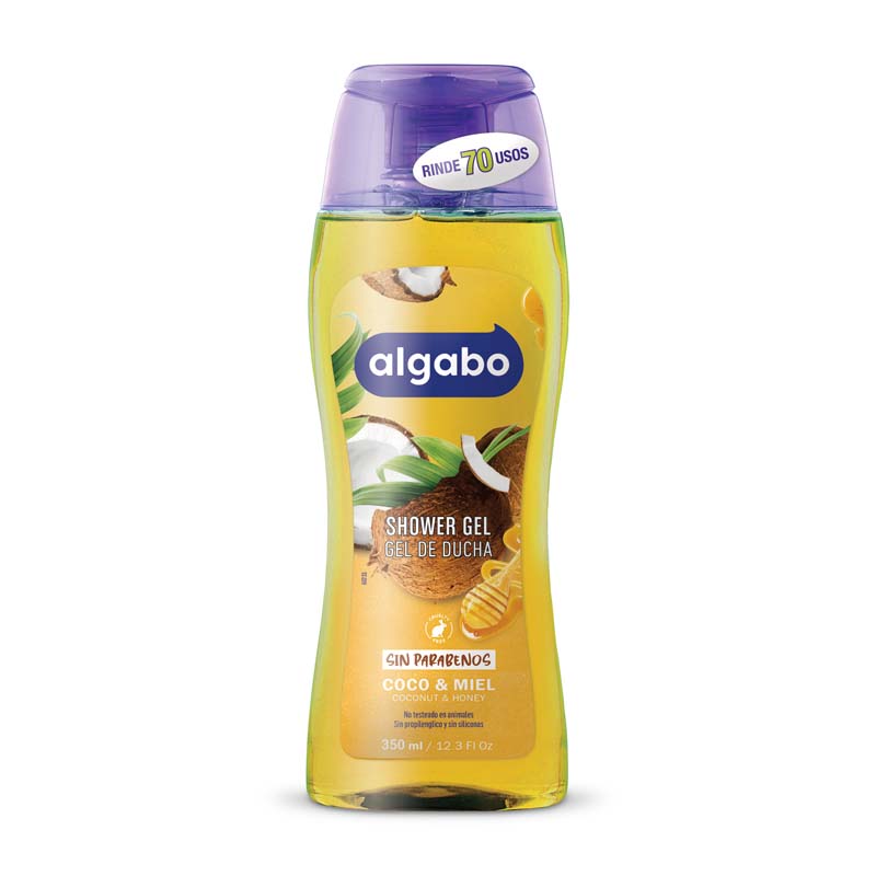 [F04027366] GEL DE DUCHA NATURAL COCO 350 ml (6040919) ALGABO