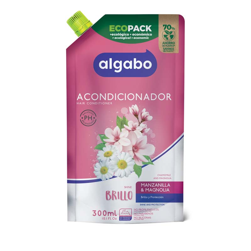 SHAMPOO 300ml PACK ECON MANZANILLA Y MAGNOLIA(6043308)ALGABO