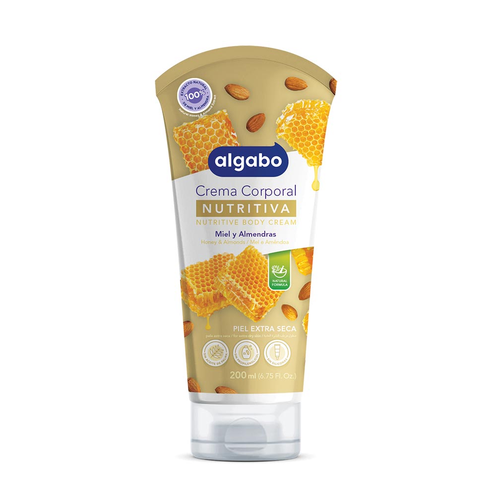[F04027298] CREMA CORPORAL MIEL Y ALMENDRA 200ml (6060509) ALGABO