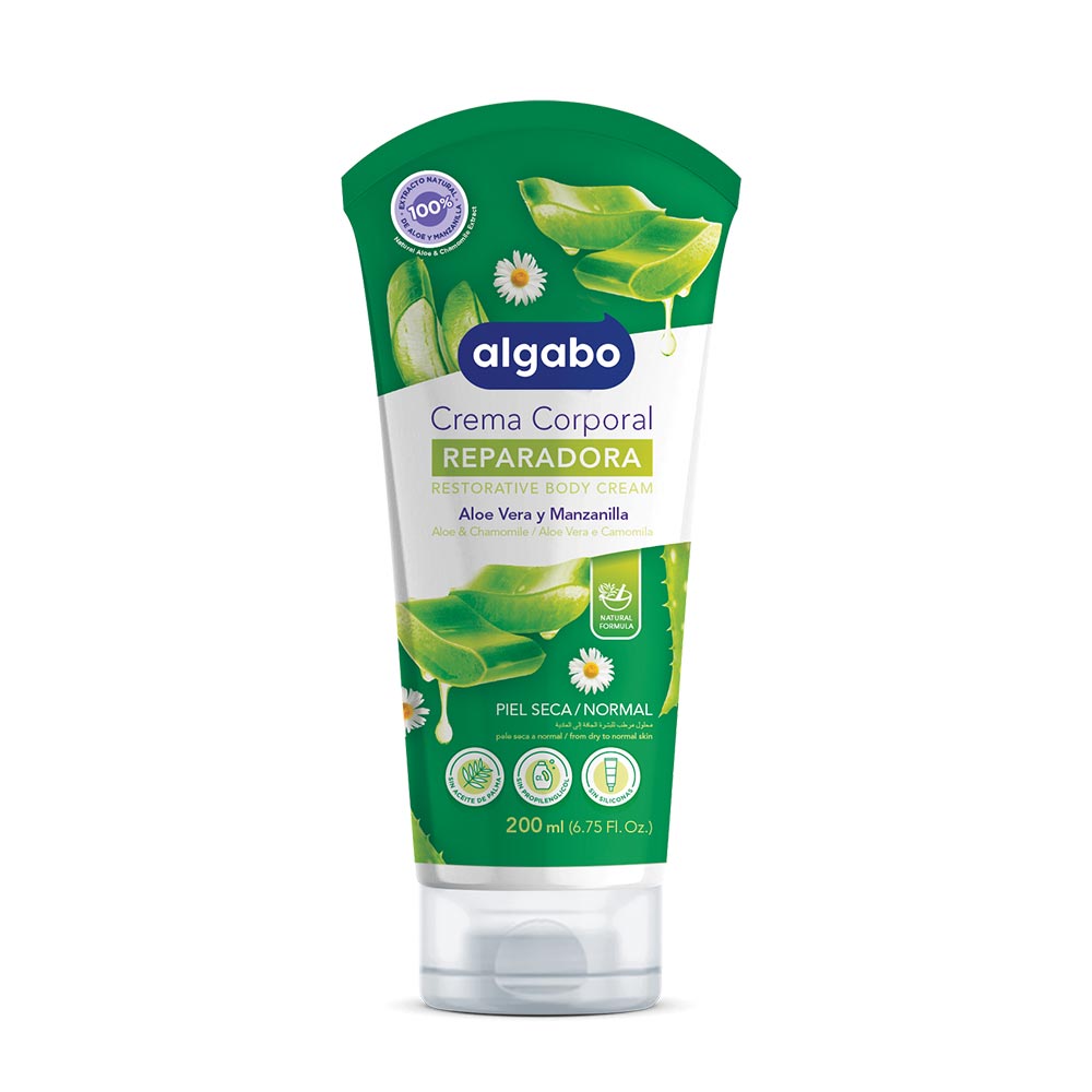 [F04027300] CREMA CORPORAL ALOE Y MANZANILLA 200ml (6060510) ALGABO