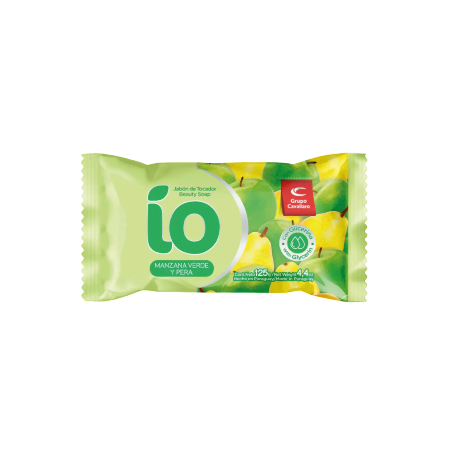 [F04028246] JABON TOCADOR MANZANA VERDE Y PERA x 125gr IO