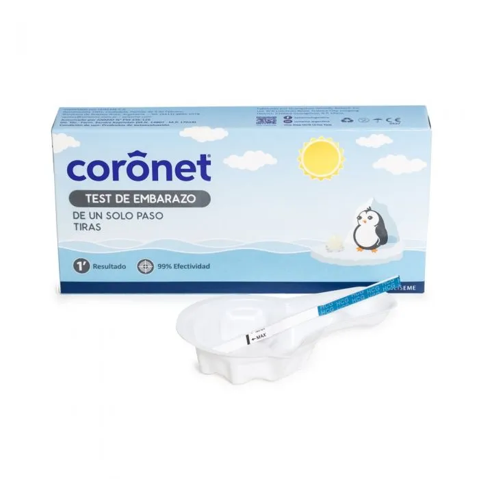 TEST DE EMBARAZO (HCG) EN TIRA C/ RECIPIENTE CORONET