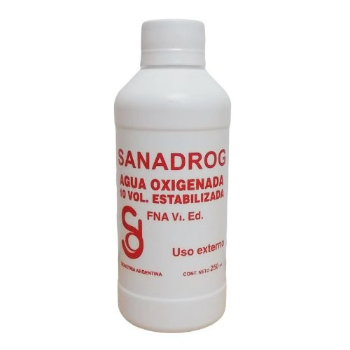[F03022783] AGUA OXIGENADA 10 VOL  x  250ml SANADROG