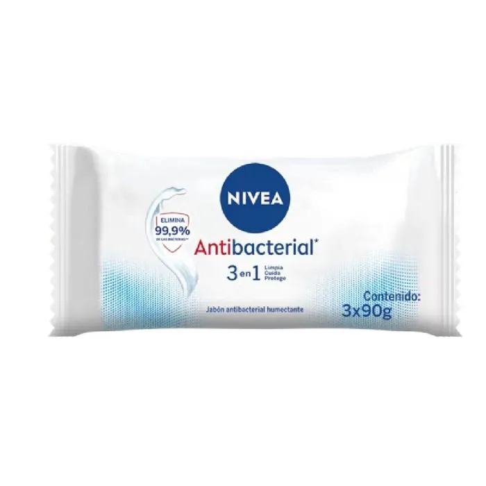 [F04028424] JABON ANTIBACTERIAL 3 EN 1 3x90g Flow Pack NIVEA ( 93545)