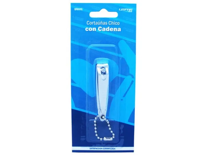 [F04026974] CORTA UÑAS CHICO LISFAR BLISTER C/CADENA QR602Q