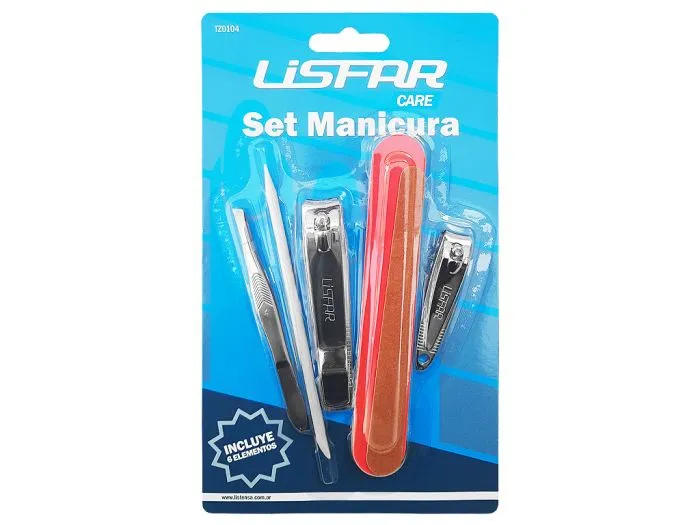 [F04026982] SET DE MANICURA LISFAR X 6 ELEMENTOS A318