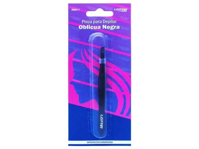 PINZA P/ DEPILAR OBLICUA NEGRA  HS031-1 LISFAR