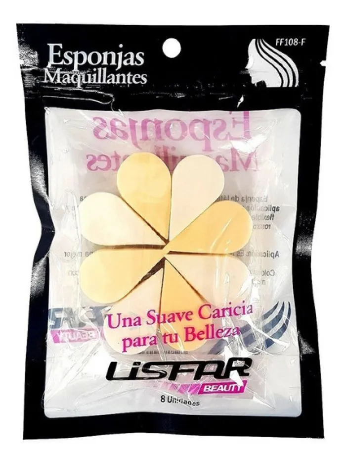 [F04027594] ESPONJA FLOR MAQUILLANTE X 8u. LISFAR FF108-F