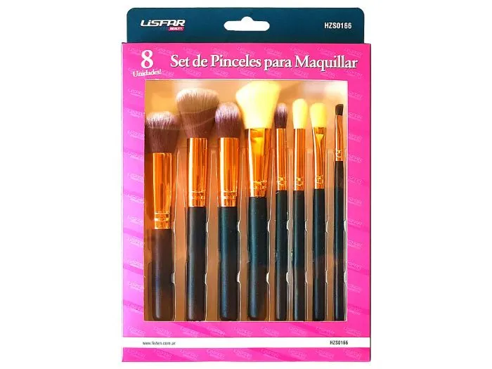[F04027732] SET x 8 PINCELES PARA MAQUILLAJE LISFAR HZS0166