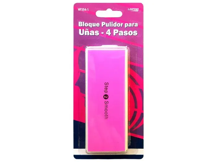 BLOQUE PULIDOR P/UÑAS 4 FASES LISFAR HF354-1