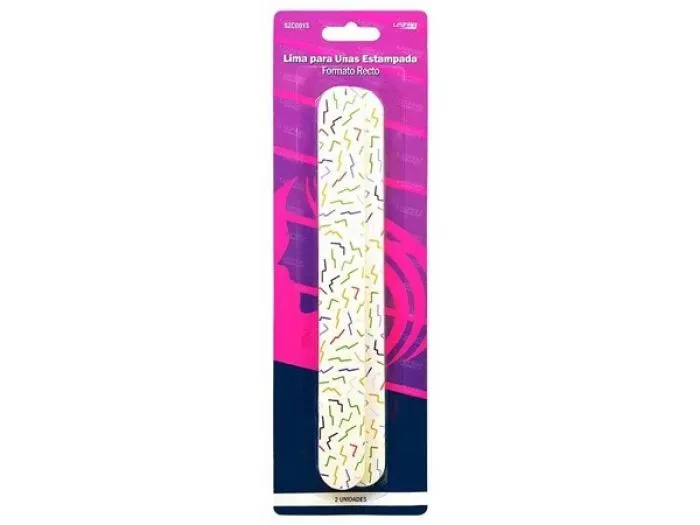 LIMA P/UÑAS ESTAMPADA RECTA LISFAR X 2u. SZC001S