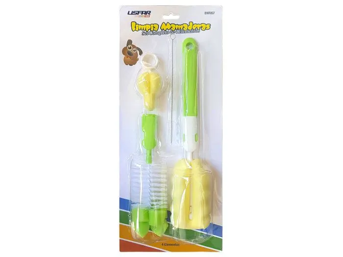 [F04027901] SET LIMPIA MAMADERAS X 4 ELEMENTOS LISFAR