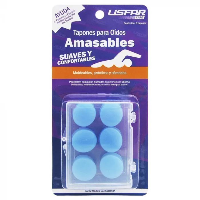 TAPONES P/OIDO AMASABLE LISFAR X 3 PARES (12)