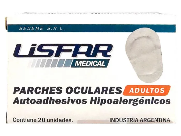 PARCHE OCULAR ADULTO LISFAR X 20 UNIDADES